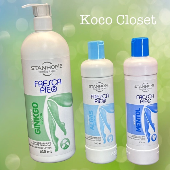 STANHOME FRESCA PIE GINKGO BILOBA 930ml SEAWEEDS 300ml MENTHOL 300ml feet lotion - Picture 5 of 7